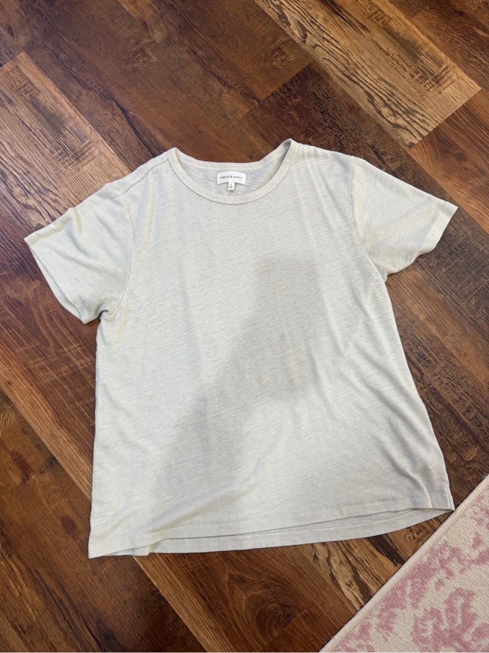 Thread& Supply Soft Cream Crewneck Tee